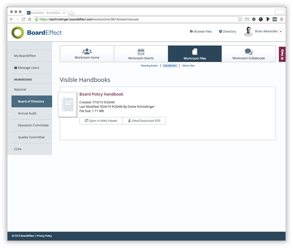 Annual Board Meeting: Board Policy Handbooks