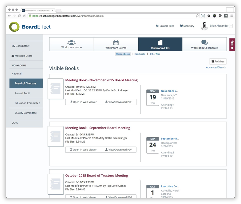 Board Portal - Board Meeting Software - Nonprofit Board Portal Example