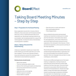 Taking Board Meeting Minutes - Step By Step