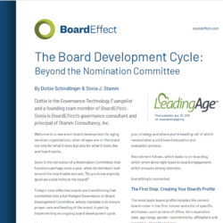 The Board Development Cycle: Beyond The Nomination Committee