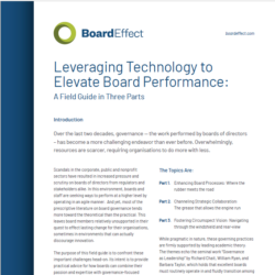 Leveraging Technology To Elevate Board Performance