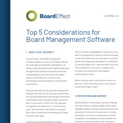 Top 5 Considerations For Board Management Software