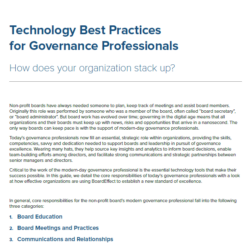 Technology Best Practices For Governance Professionals