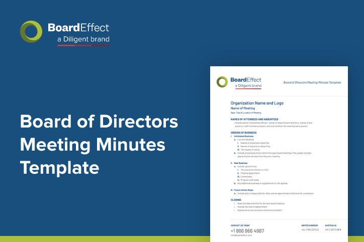 board meeting minutes template