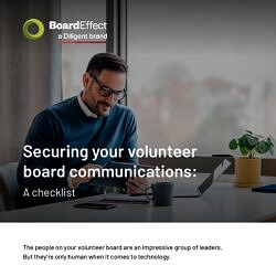 Securing Volunteer Board Communications Checklist