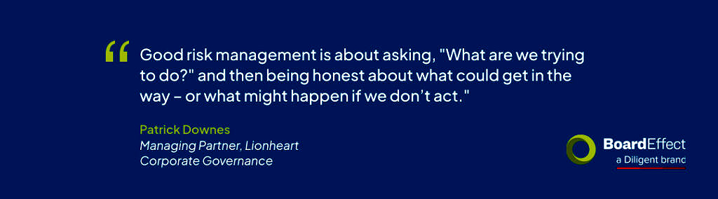 BoardEffect quote Patrick Downes risk management for nonprofits