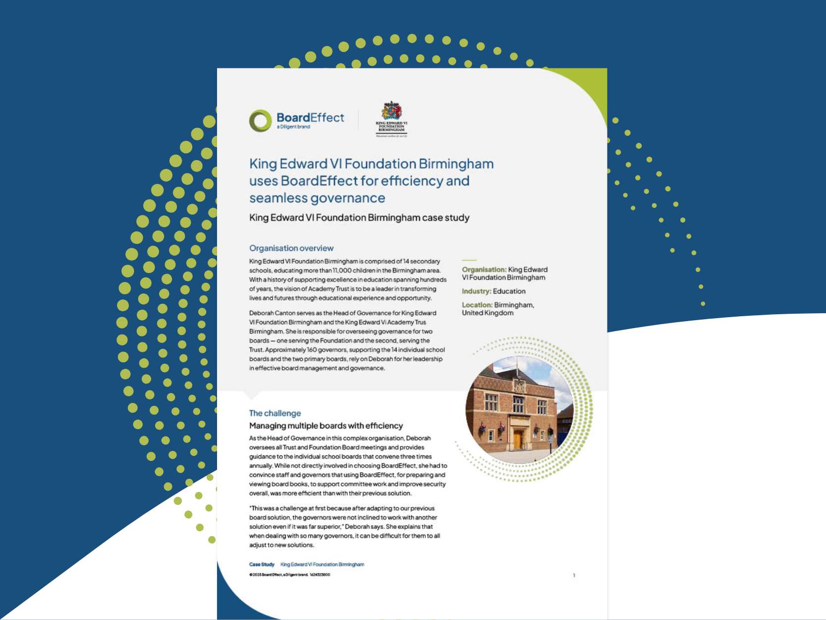 King Edwards VI Case Study Graphics