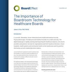 The Importance Of Boardroom Technology For Healthcare Boards