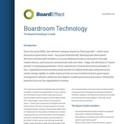 Boardroom Technology: The Board Portal Buyer’s Guide