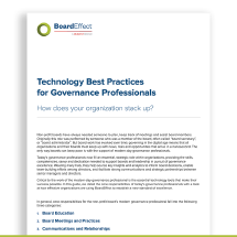 Technology Best Practices for Governance Professionals